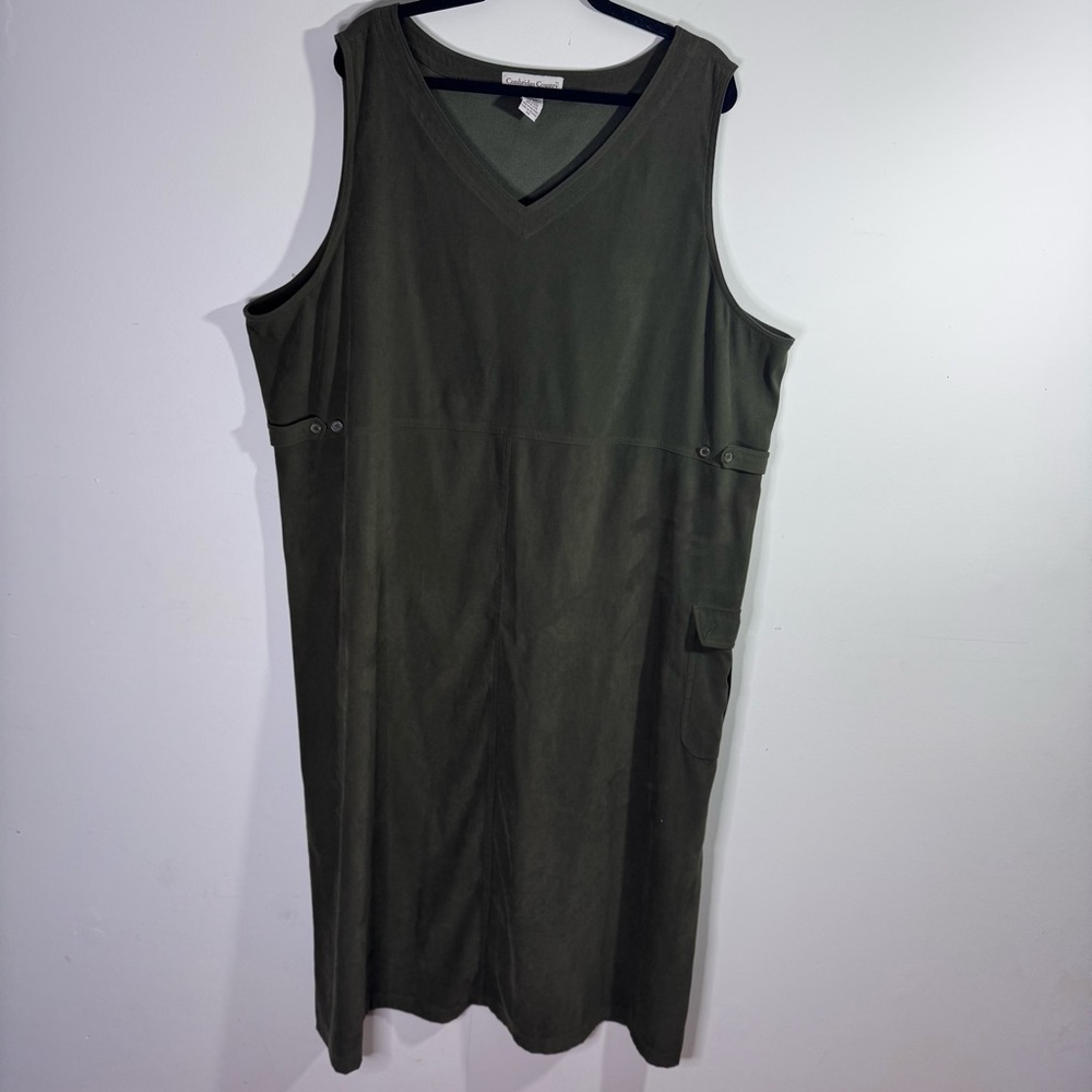 Cambridge Country Olive Utility Maxi Dress Cargo Pocket 3XL